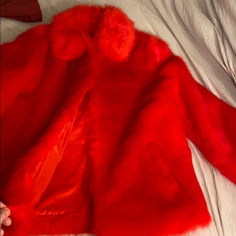 Fashionnova Red Faux fur Jacket